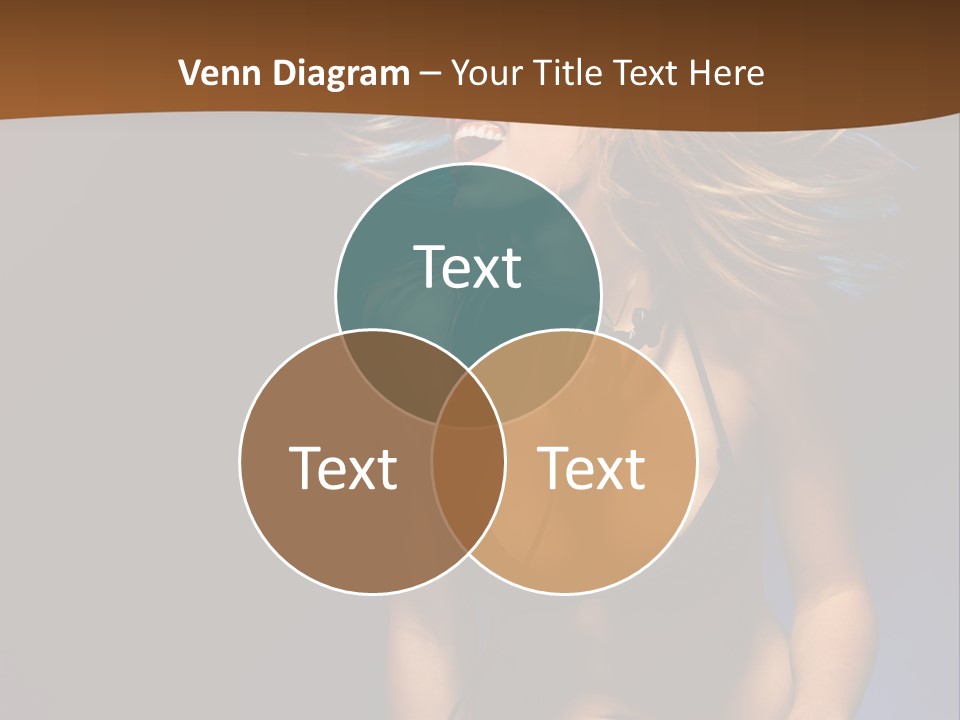 Caucasian Girl Excited PowerPoint Template