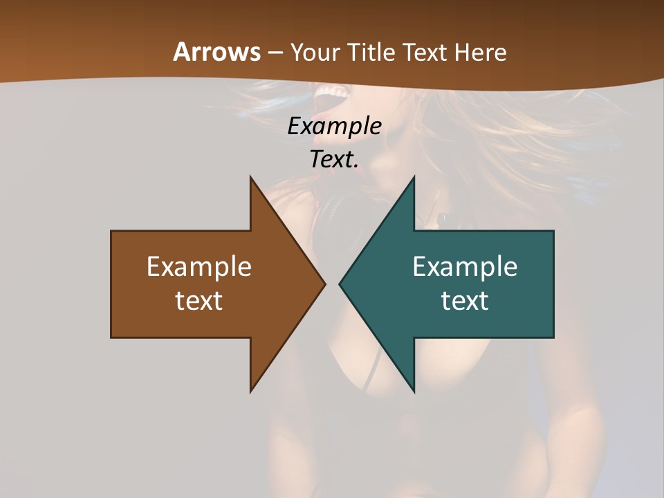 Caucasian Girl Excited PowerPoint Template