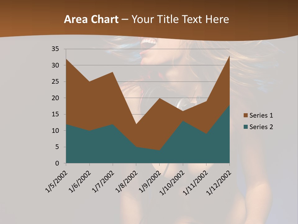 Caucasian Girl Excited PowerPoint Template