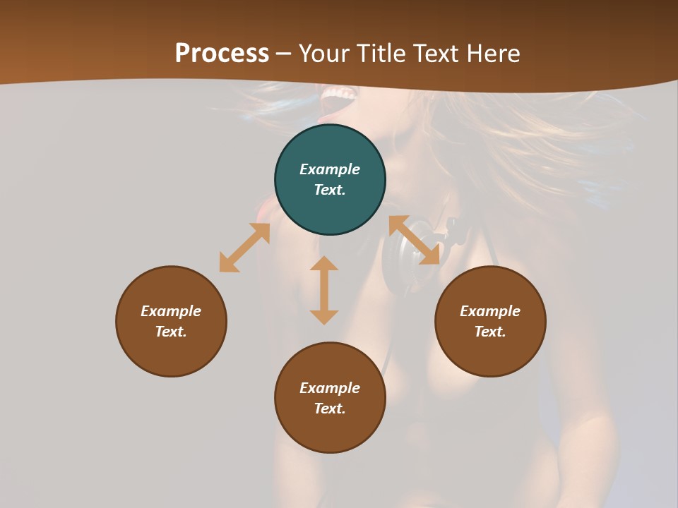 Caucasian Girl Excited PowerPoint Template