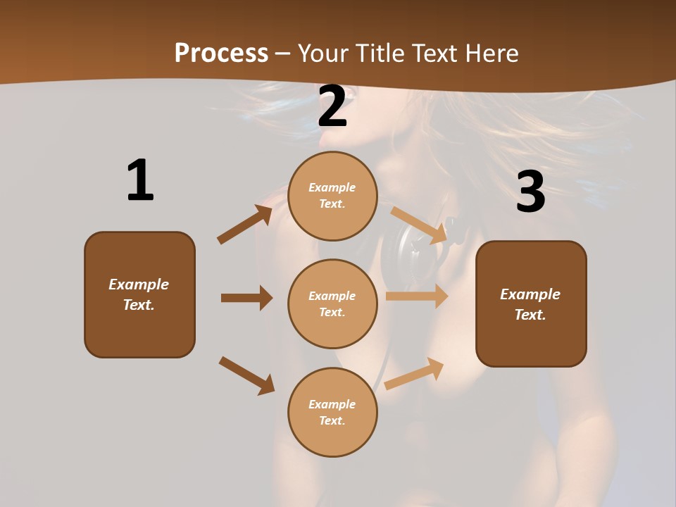 Caucasian Girl Excited PowerPoint Template