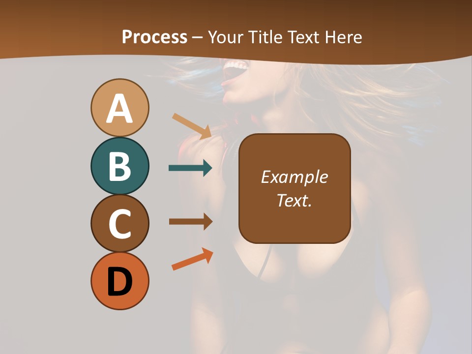 Caucasian Girl Excited PowerPoint Template