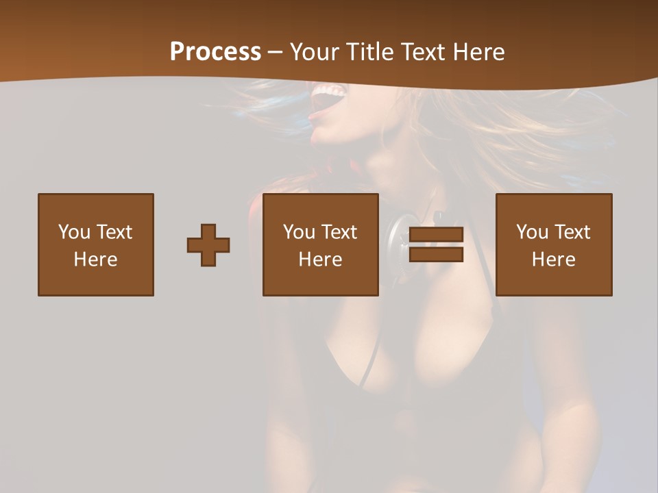 Caucasian Girl Excited PowerPoint Template