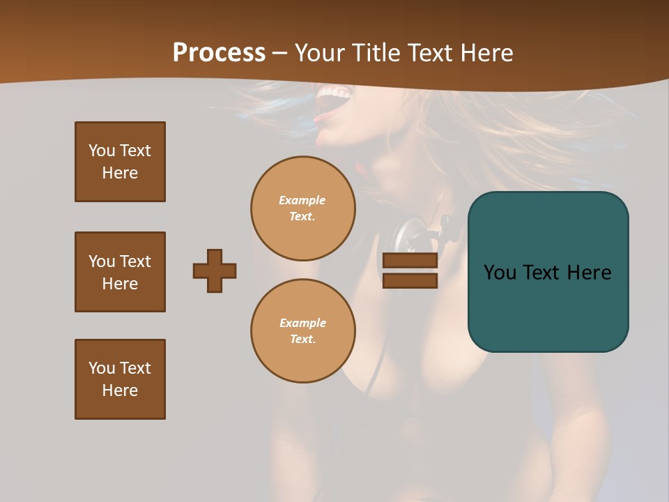 Caucasian Girl Excited PowerPoint Template
