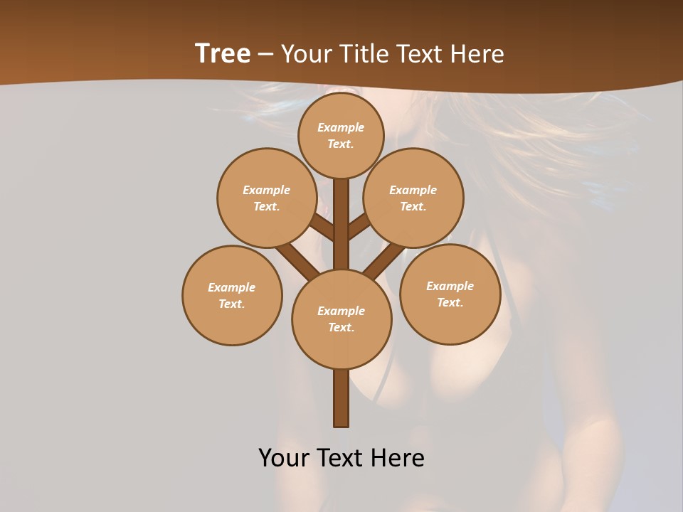 Caucasian Girl Excited PowerPoint Template