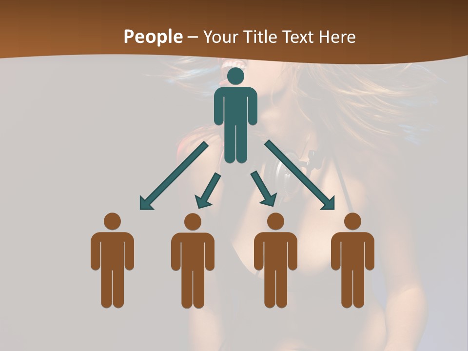 Caucasian Girl Excited PowerPoint Template