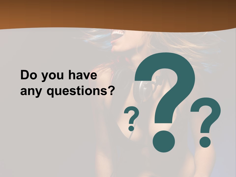 Caucasian Girl Excited PowerPoint Template