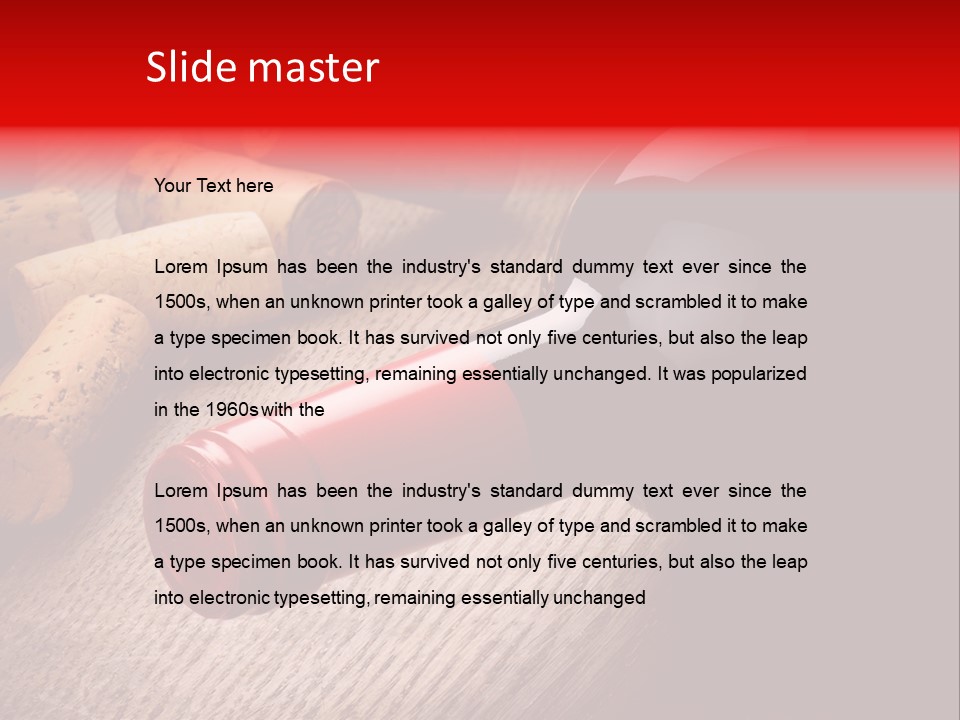 Card Bar French PowerPoint Template