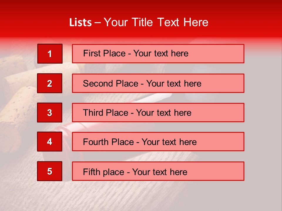 Card Bar French PowerPoint Template