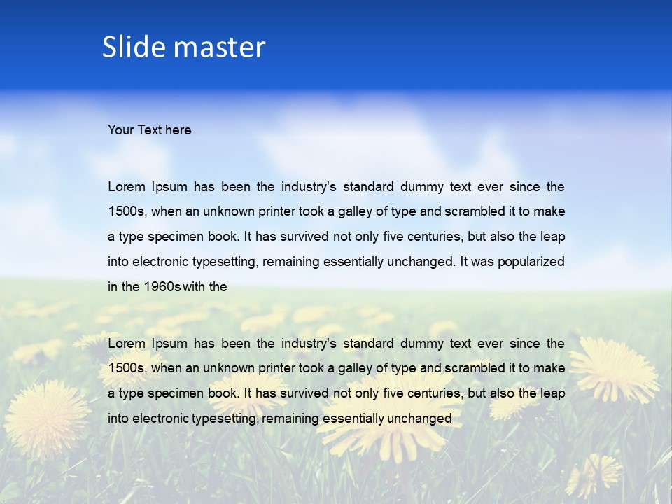 Landscape Yellow Plain PowerPoint Template