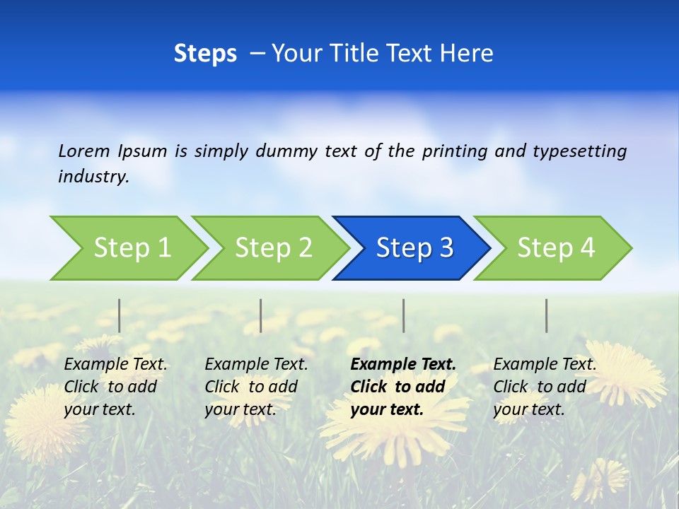 Landscape Yellow Plain PowerPoint Template