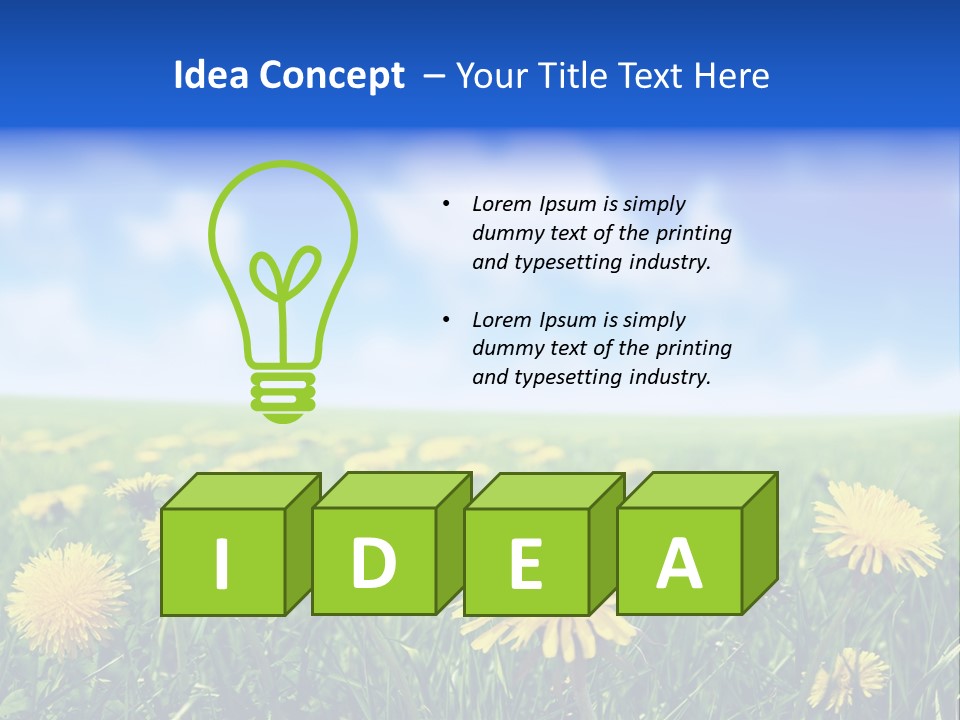 Landscape Yellow Plain PowerPoint Template