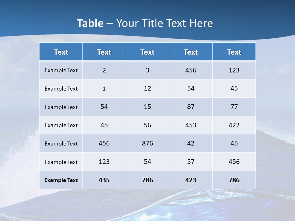 Beauty Ripple Hawaii PowerPoint Template