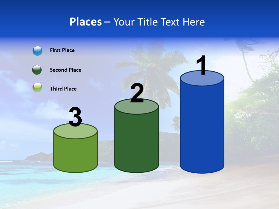 White Coconut Bay PowerPoint Template