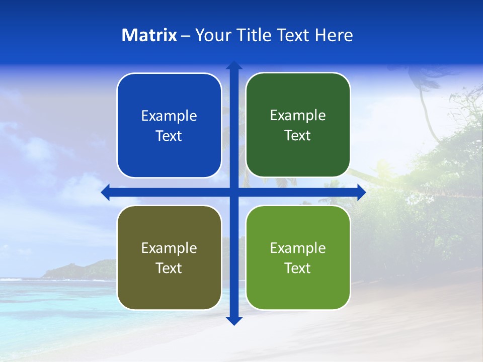 White Coconut Bay PowerPoint Template