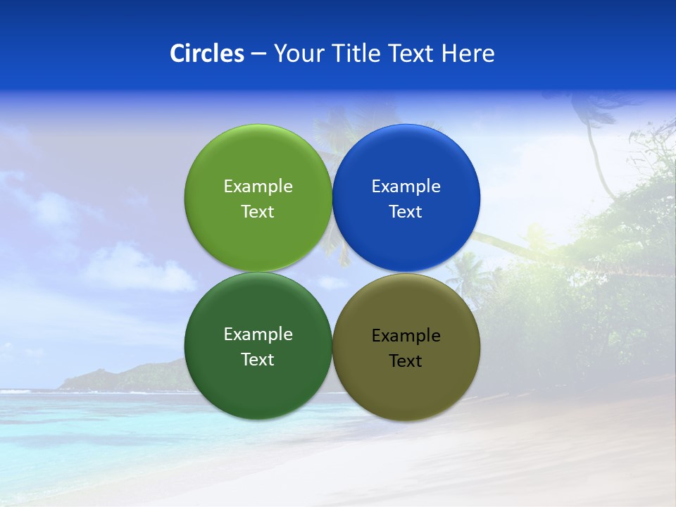 White Coconut Bay PowerPoint Template