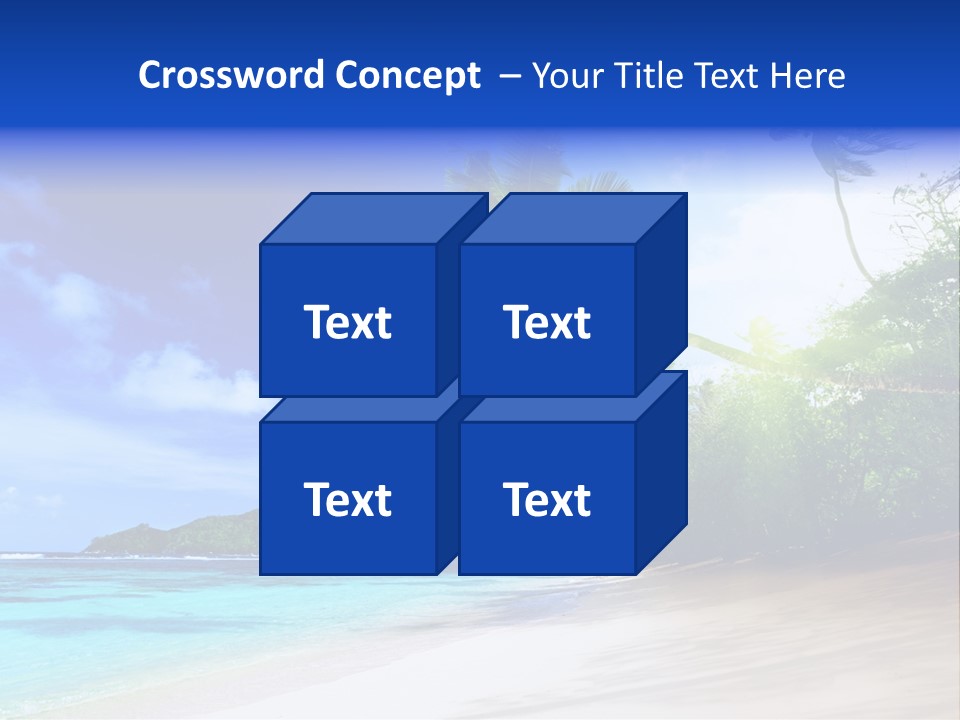 White Coconut Bay PowerPoint Template