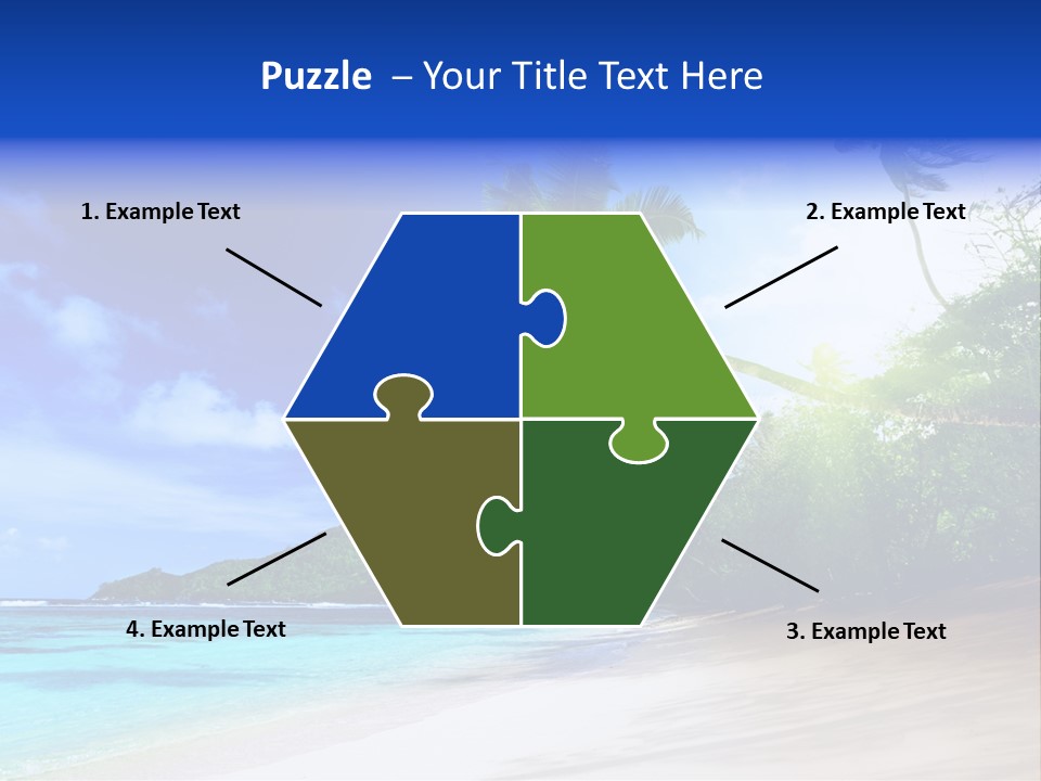 White Coconut Bay PowerPoint Template