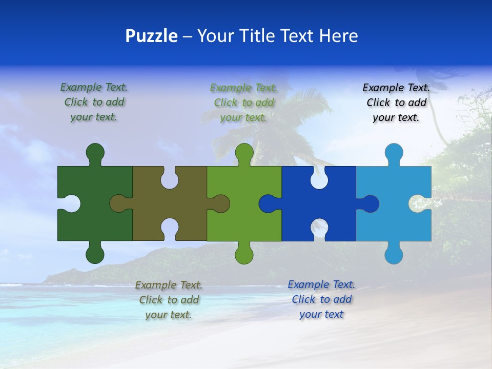 White Coconut Bay PowerPoint Template