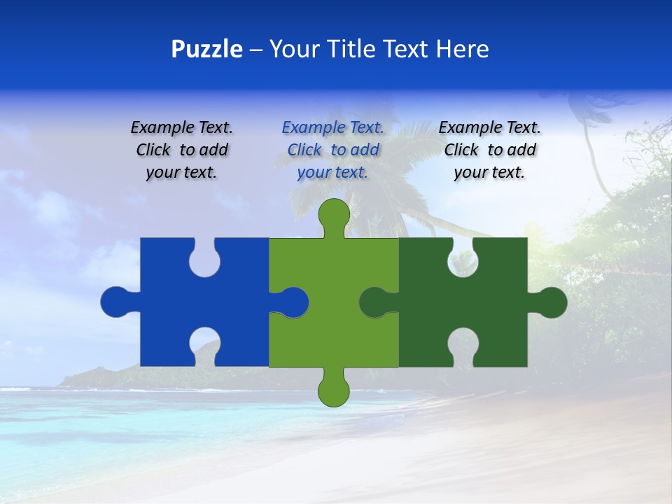 White Coconut Bay PowerPoint Template