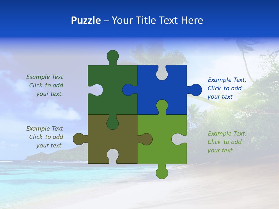 White Coconut Bay PowerPoint Template