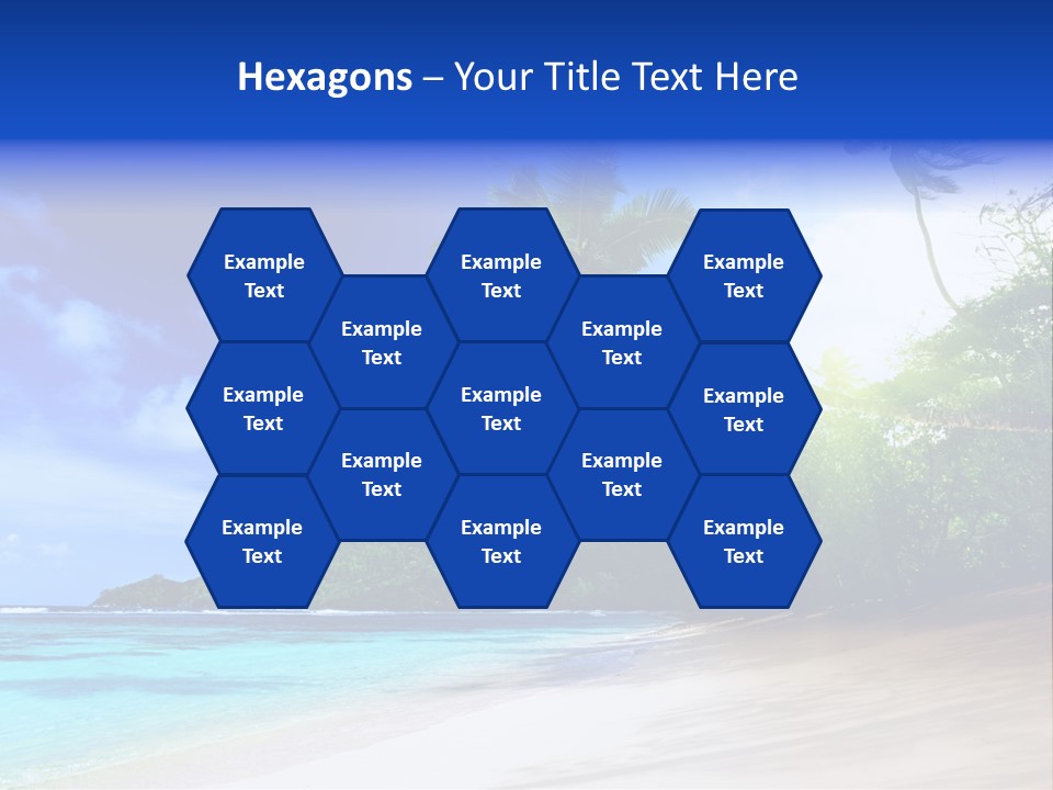 White Coconut Bay PowerPoint Template