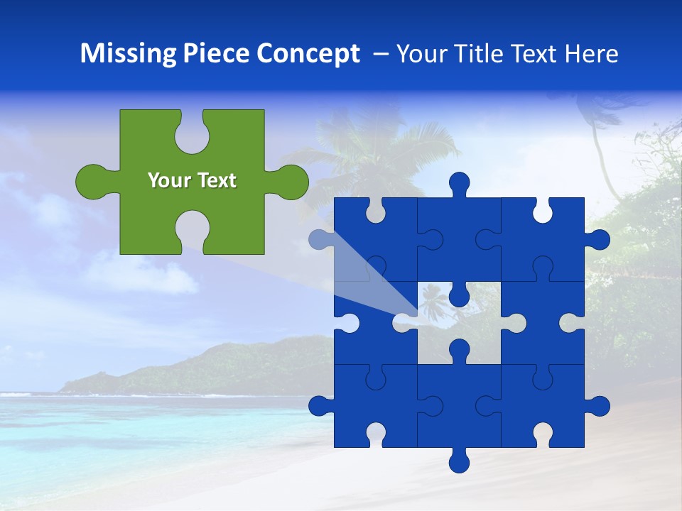 White Coconut Bay PowerPoint Template