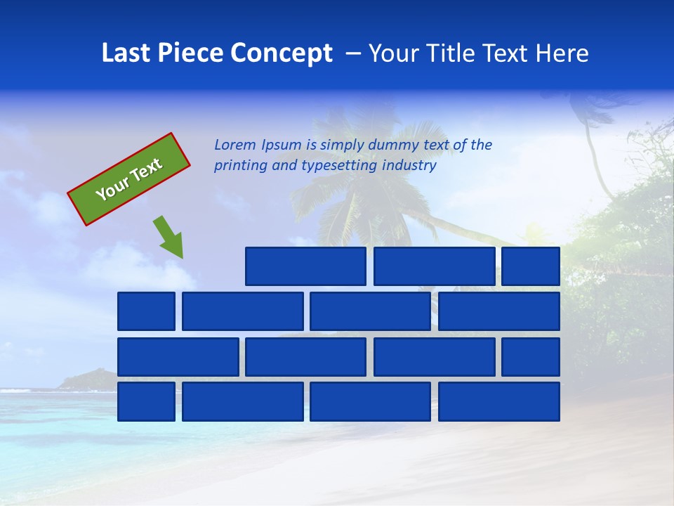 White Coconut Bay PowerPoint Template
