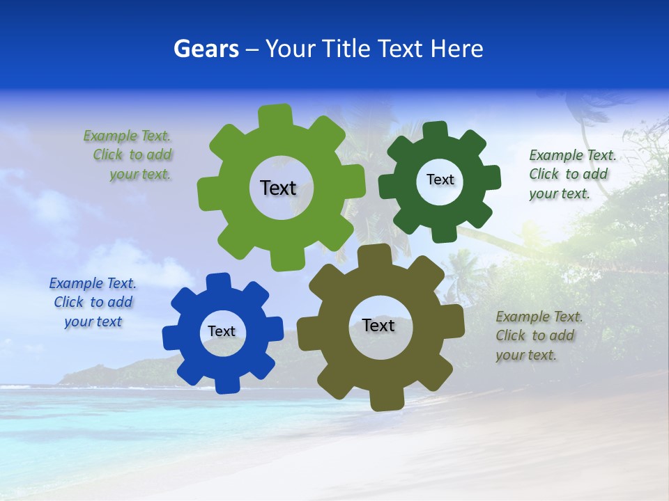 White Coconut Bay PowerPoint Template