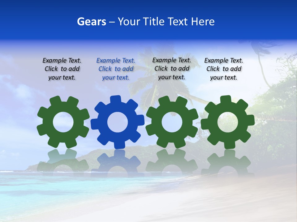 White Coconut Bay PowerPoint Template