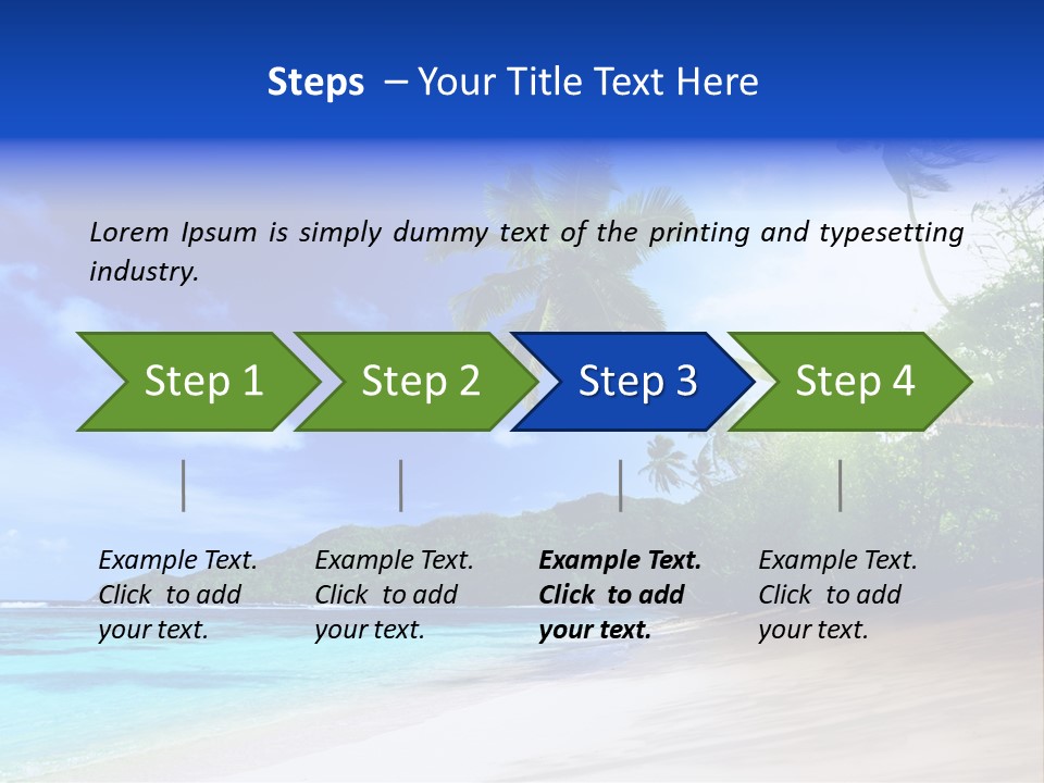 White Coconut Bay PowerPoint Template