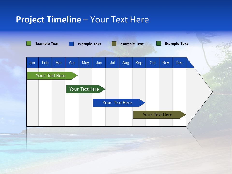 White Coconut Bay PowerPoint Template