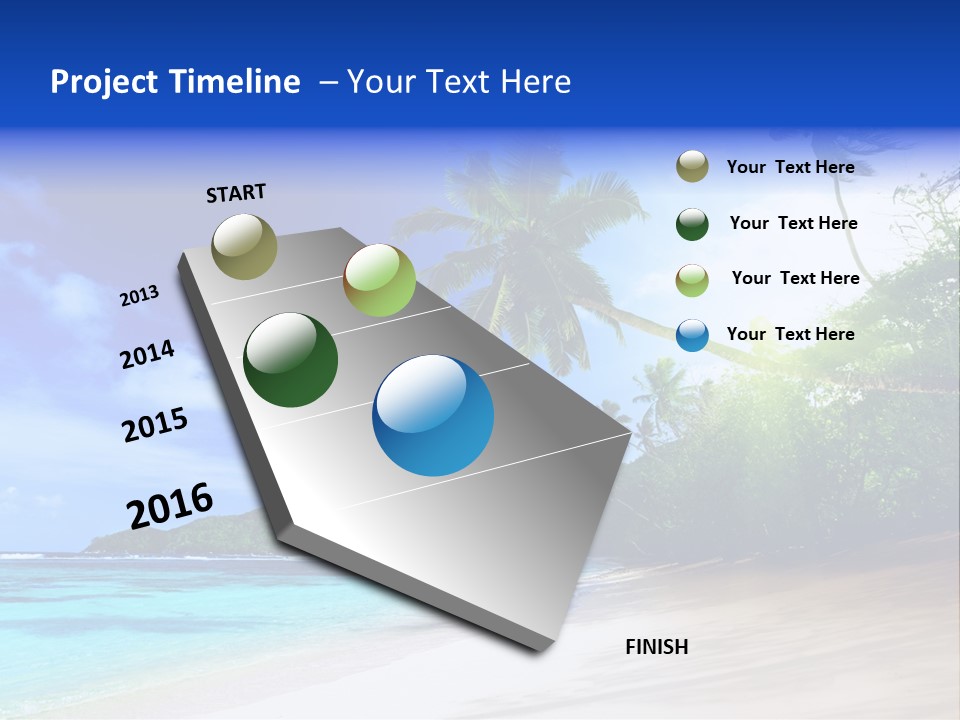 White Coconut Bay PowerPoint Template