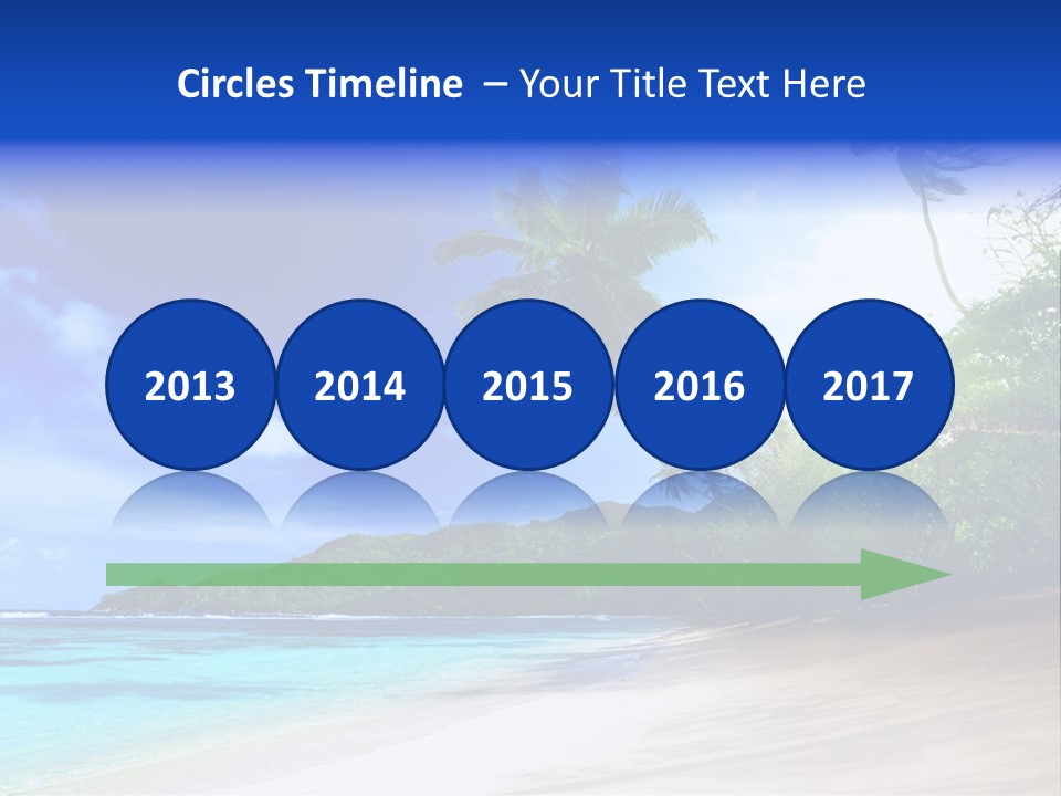 White Coconut Bay PowerPoint Template