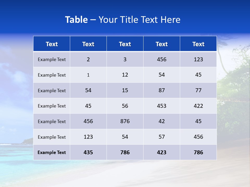 White Coconut Bay PowerPoint Template