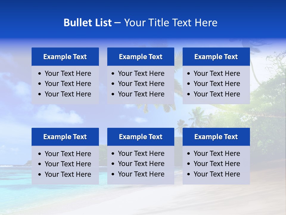 White Coconut Bay PowerPoint Template