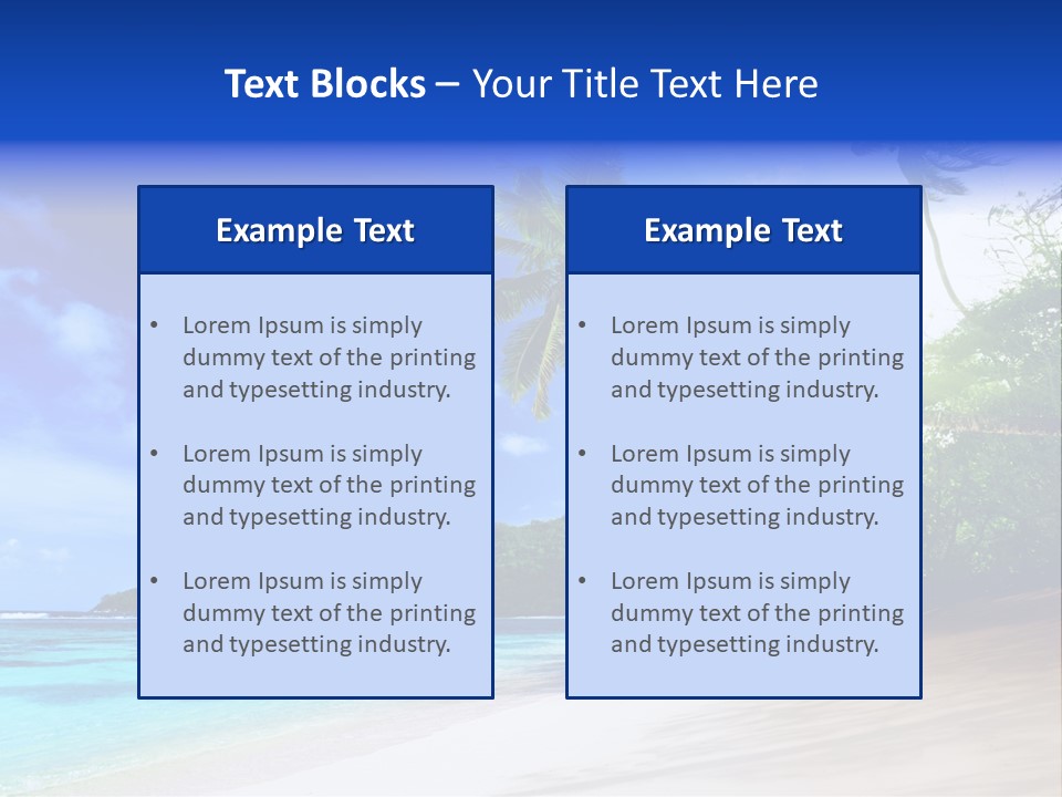White Coconut Bay PowerPoint Template