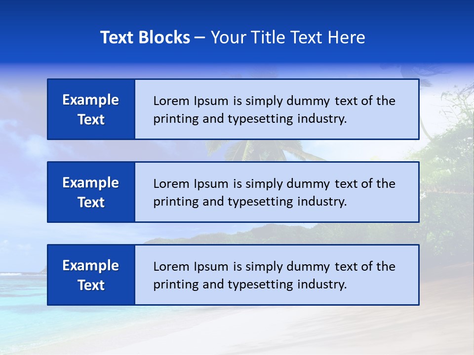 White Coconut Bay PowerPoint Template