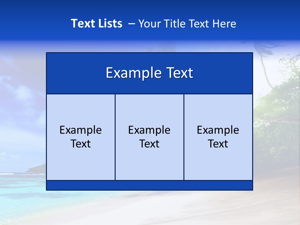 White Coconut Bay PowerPoint Template