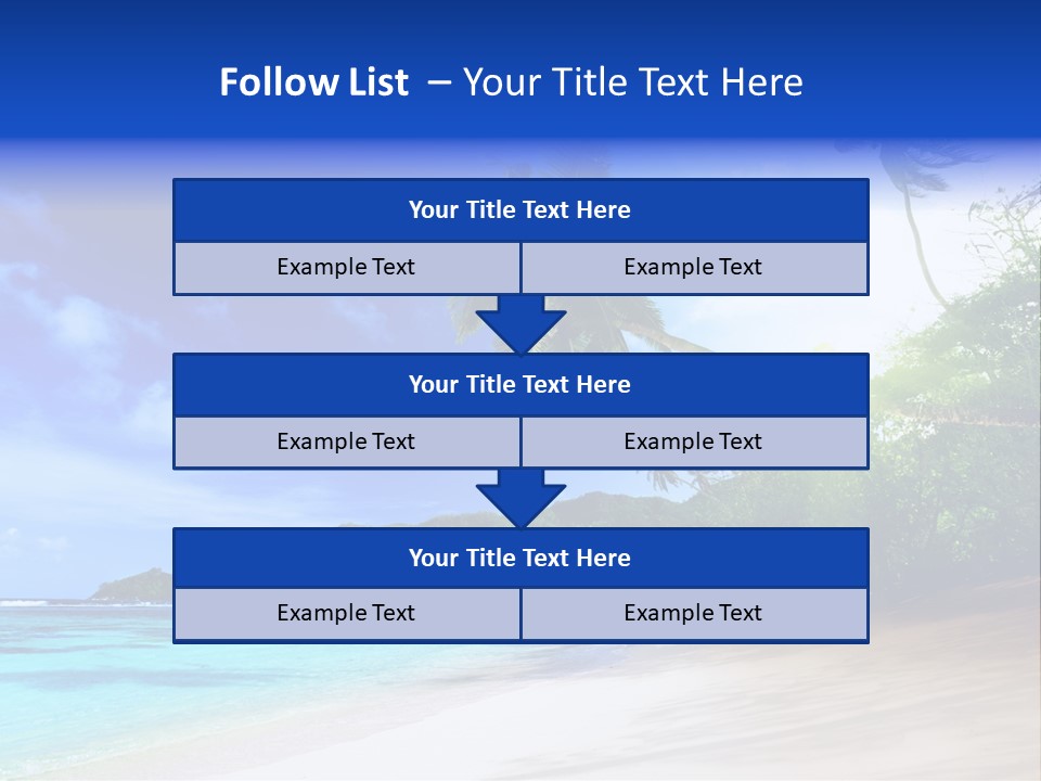 White Coconut Bay PowerPoint Template