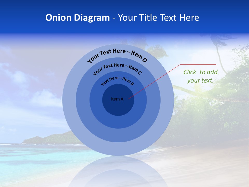 White Coconut Bay PowerPoint Template