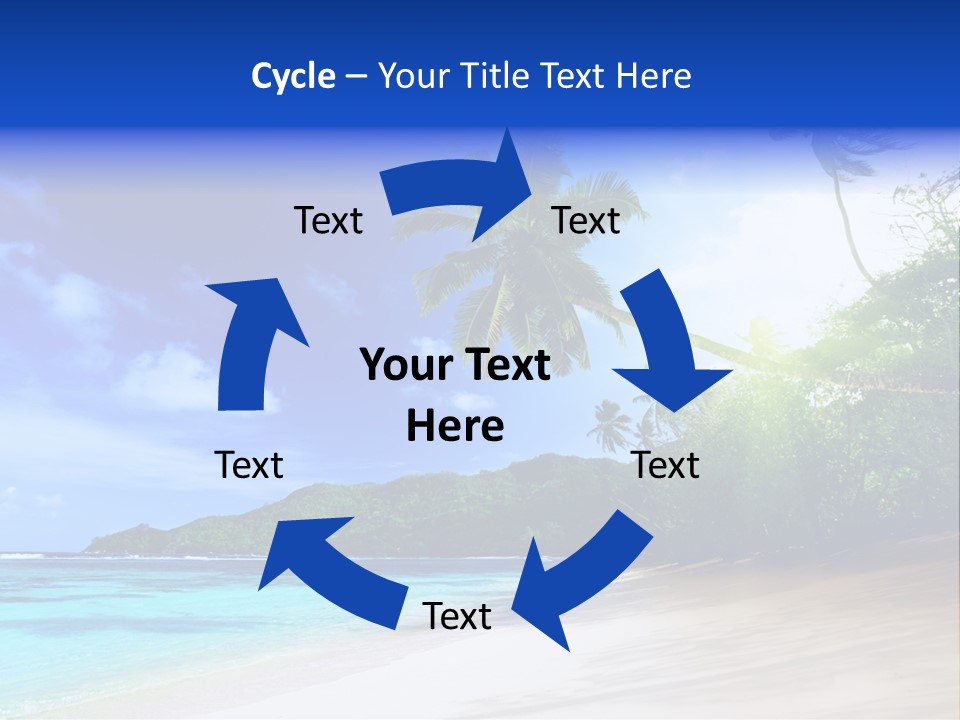 White Coconut Bay PowerPoint Template