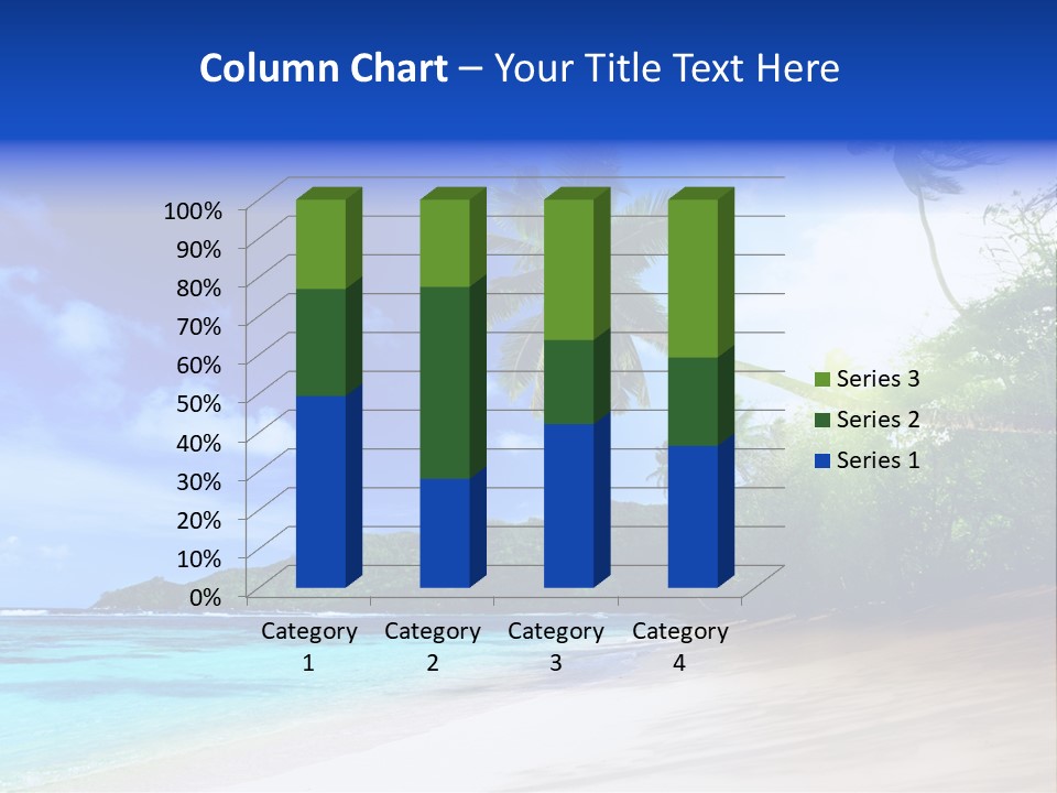 White Coconut Bay PowerPoint Template