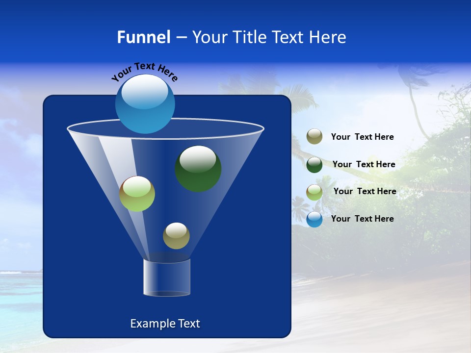 White Coconut Bay PowerPoint Template