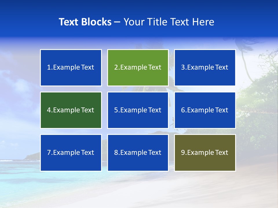 White Coconut Bay PowerPoint Template