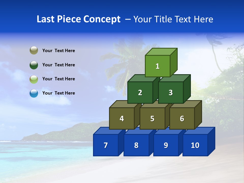 White Coconut Bay PowerPoint Template