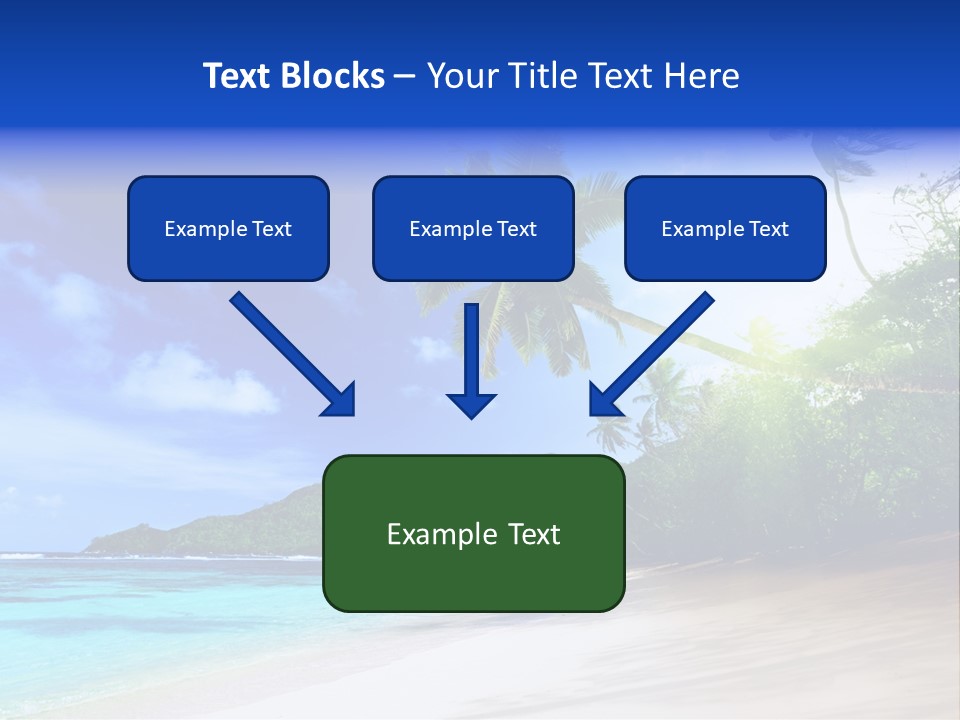 White Coconut Bay PowerPoint Template