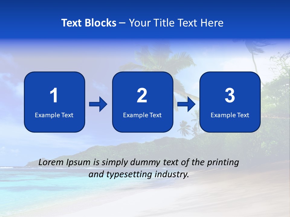 White Coconut Bay PowerPoint Template
