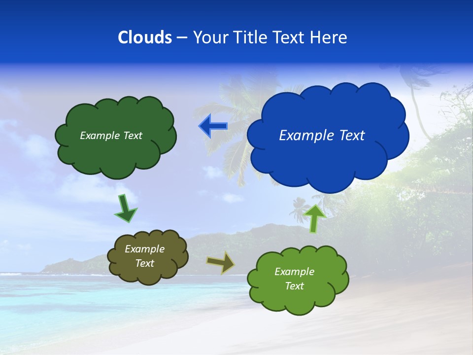 White Coconut Bay PowerPoint Template
