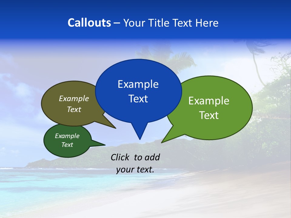 White Coconut Bay PowerPoint Template